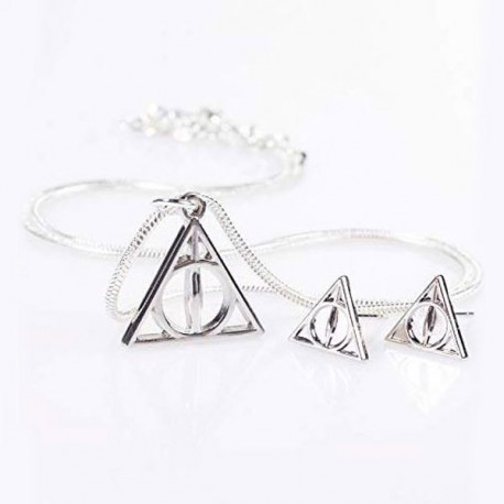 Pack Harry Potter Les Reliques de la Mort - Collier et Boucles d'Oreilles