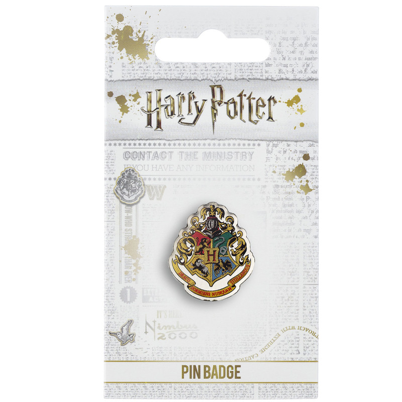 HARRY POTTER - Ecusson de Poudlard (Argent) - Déco à suspendre 6cm