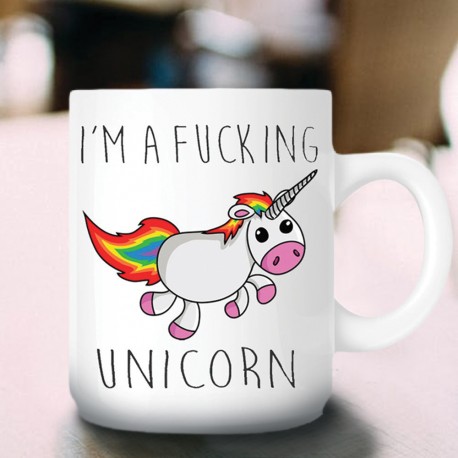 Mug Vache Arc-en-Ciel - I'm a Fucking Unicorn