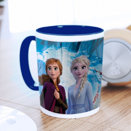 Mug Reine des Neiges 2 Bleu - Elsa, Anna & Nokk