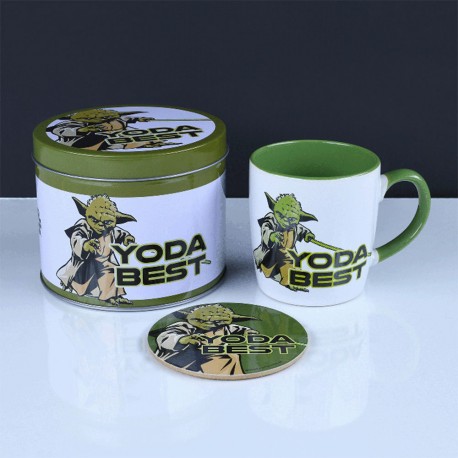 Boîte Cadeau Yoda The Mandalorian avec Mug et Sous-Verre