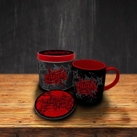 Boîte Cadeau Metallica avec Mug et Sous-Verre