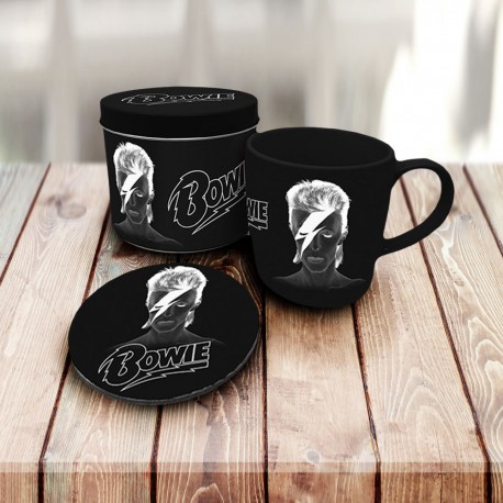 Boîte Cadeau David Bowie avec Mug et Sous-Verre