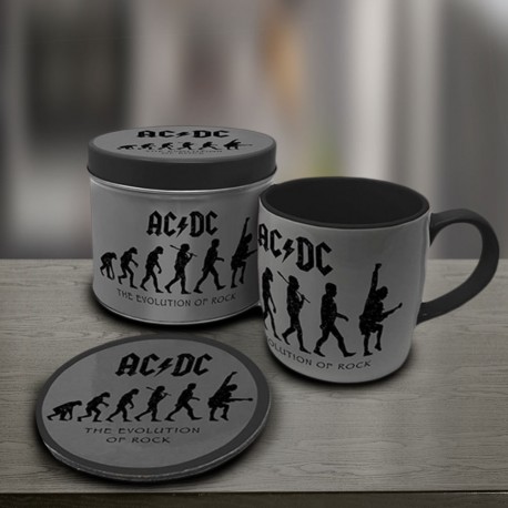 Boîte Cadeau AC/DC avec Mug et Sous-Verre