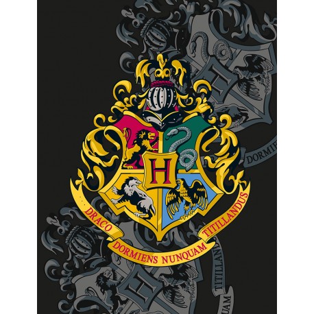 Couverture Polaire Harry Potter Blason Poudlard