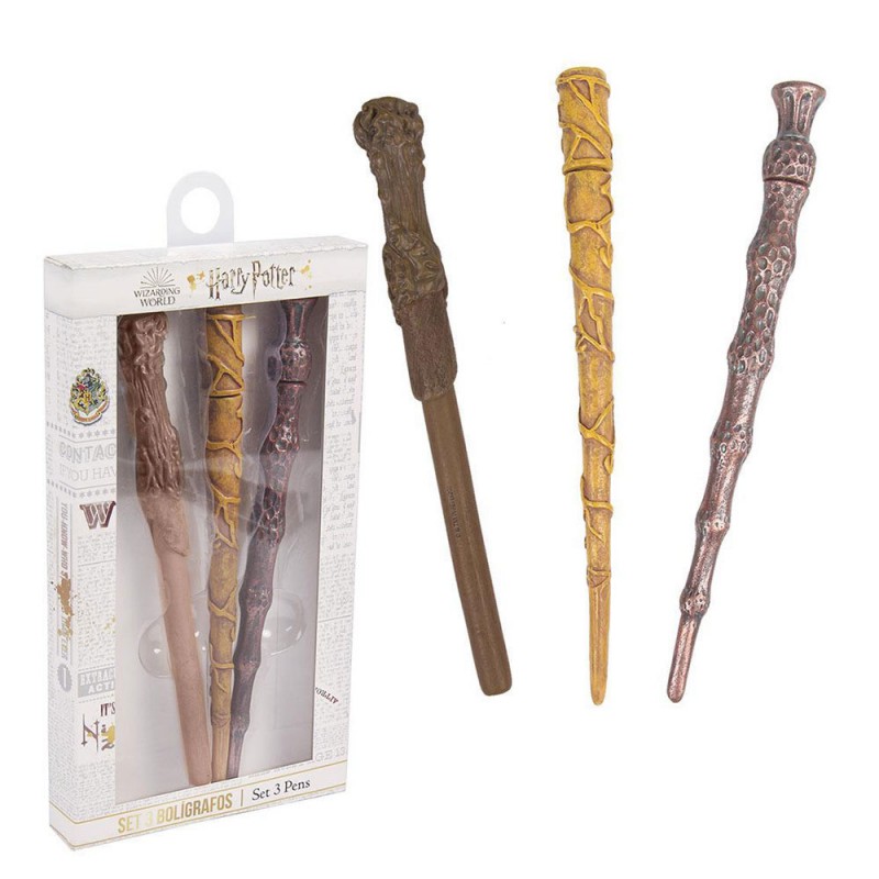 Set de 3 Stylos Harry Potter Baguettes Magiques sur Cec Design