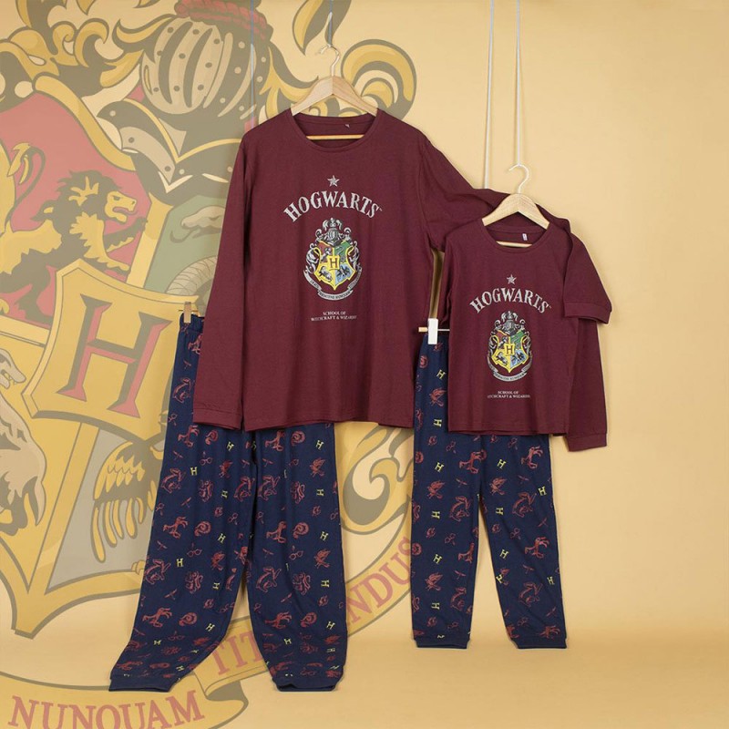 Lot de 8 pyjamas Harry Potter Poudlard Manches Longues sur Cec Design