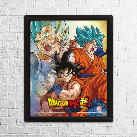 Cadre Dragon Ball Z Personnages Effet Animé 3D