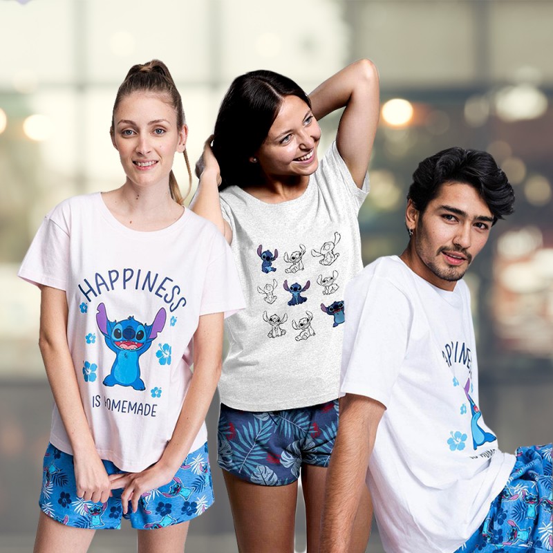 Pyjamas Courts Stitch Disney Adulte - Lot de 12 sur Cec Design