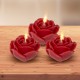 Set de 3 Bougies Roses Rouges