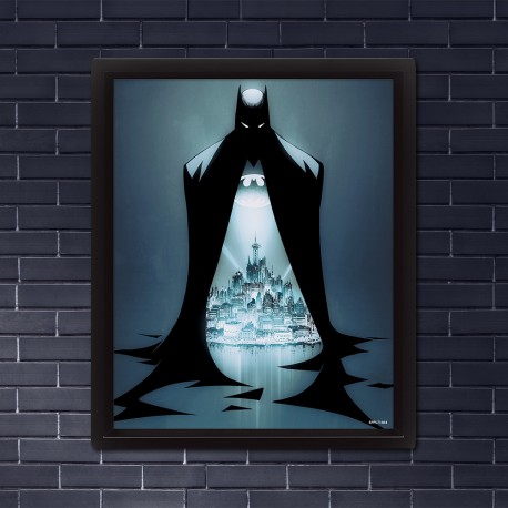 Cadre Batman Gotham City Effet Animé 3D