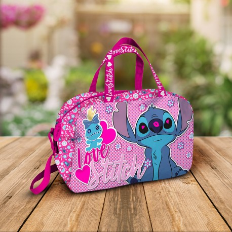 Sac de Sport Stitch Disney Flower Bleu ou Rose sur Cec Design