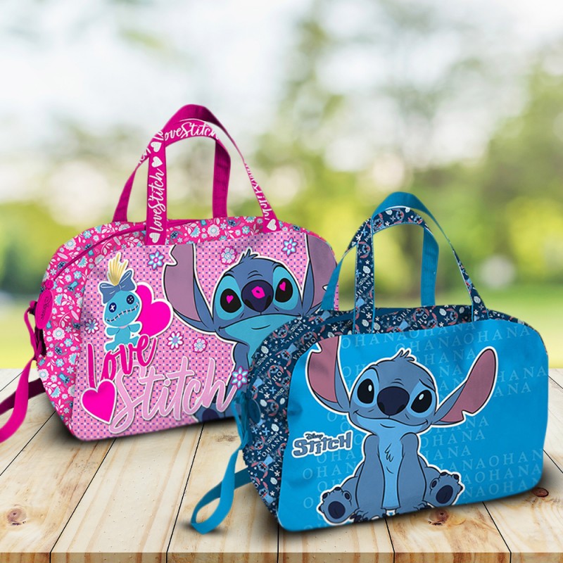 Sac de Sport Stitch Disney Flower Bleu ou Rose sur Cec Design