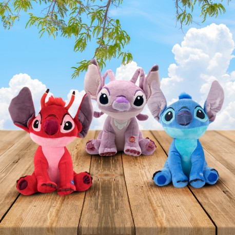 Peluche Stitch, Angel & Leroy Disney Sonore 20 cm