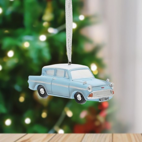 Décoration de Sapin de Noël Harry Potter Ford Anglia en Résine