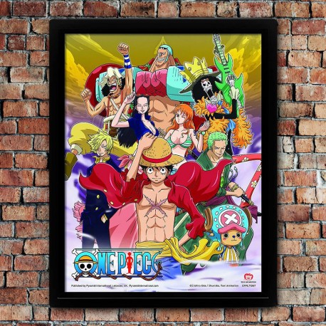 Cadre Personnages Manga One Piece Effet Animé 3D