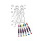 Set 500 Pièces Coloriage, Crayons de Couleur & Stickers