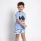 Pyjamas Courts Stitch Bleus Disney Enfants - Lot de 12