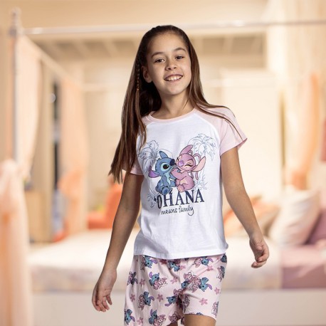 Pyjamas Courts Stitch Ohana Means Family Disney - Lot de 12