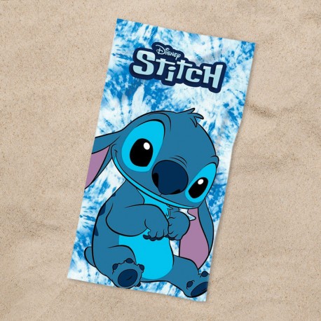 Serviette de Plage Stitch Disney Blue Design