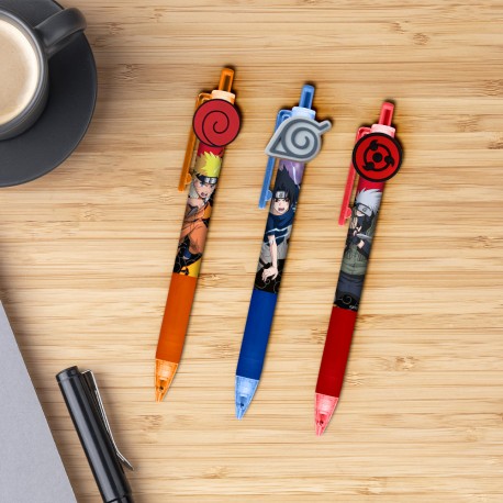 Set de Trois Stylos Manga Naruto