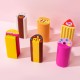Lot de 6 Gommes Kawaii Fantaisie Multicolores