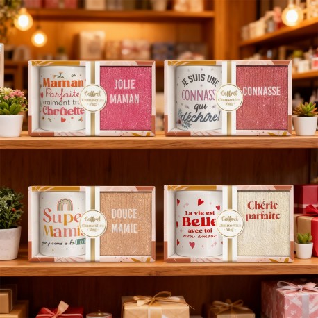 Coffret Mug et Chaussettes Paillettes Fantaisie