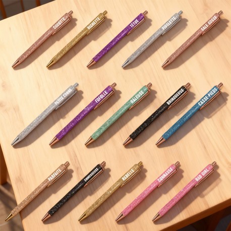 Stylo à Paillettes Mot Fantaisie