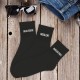 Coffret Trio Chaussettes Homme Noires et Blanches Fantaisie
