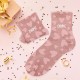 Chaussettes Paillettes Colorées Fantaisie Imprimé Floral