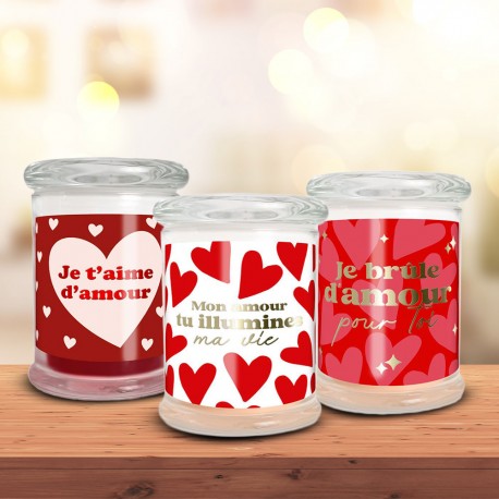 Bougie en Verre Romantique