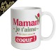 Mug Paillettes Maman Je t'aime de tout mon Coeur