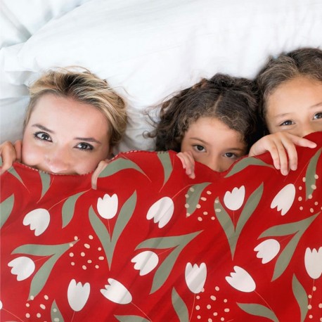 Plaid Maman d'Amour Tulipes